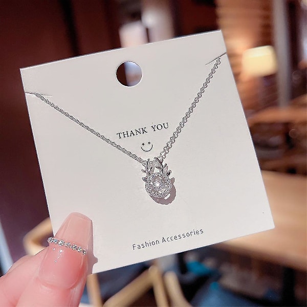Damer halsband hänge smycken gåva Titanium stål Fawn