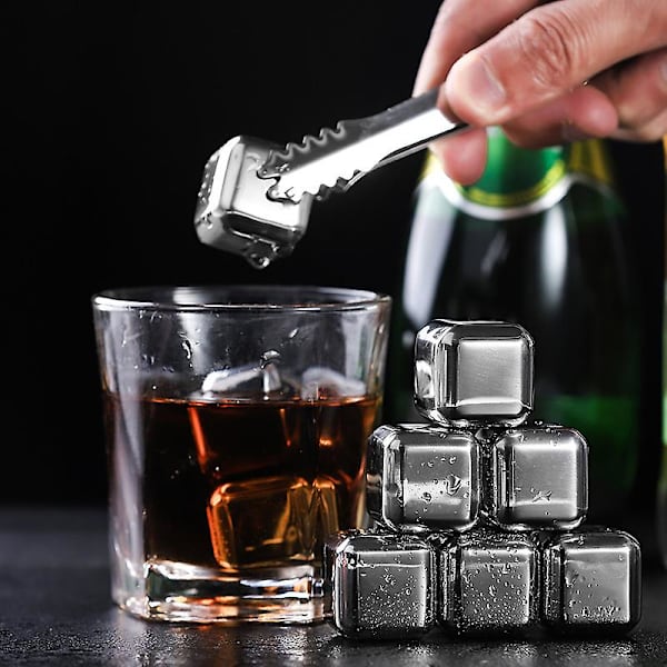Whiskystenar i rostfritt stål Återanvändbar ståliskubstång