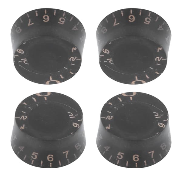 4 stk. Akryl Bas Knapper Elektrisk Guitar Volumenkontrol Potentiometer Hat Guld Sort