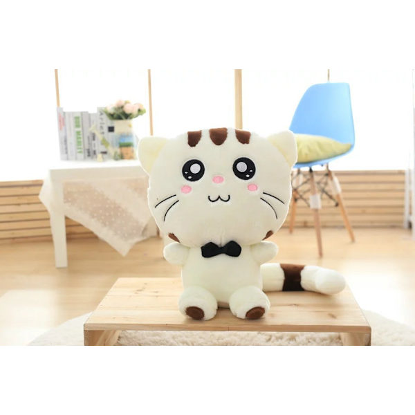 Big Face Cat Plyschleksaksdocka White tears eye 65cm