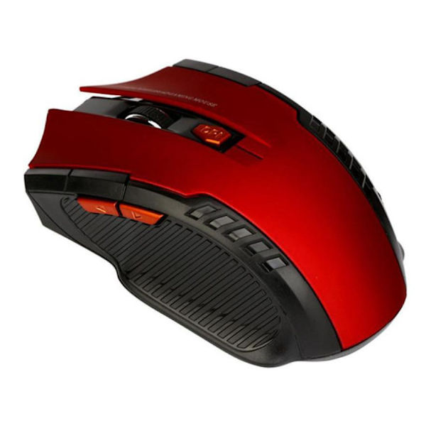 Trådlös mus USB Optisk mekanisk mus red