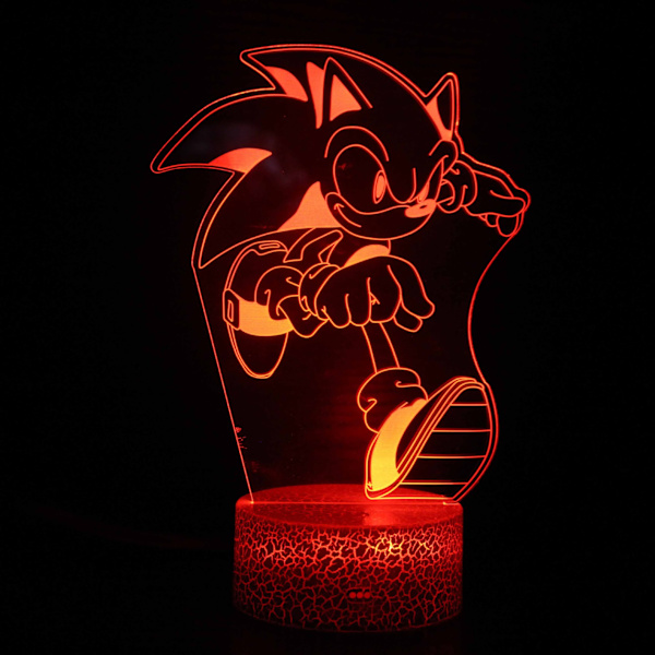 3d nattlampa Sonic boy Sonic färgglada touch led bord Black base: touch timing control ZB-2617