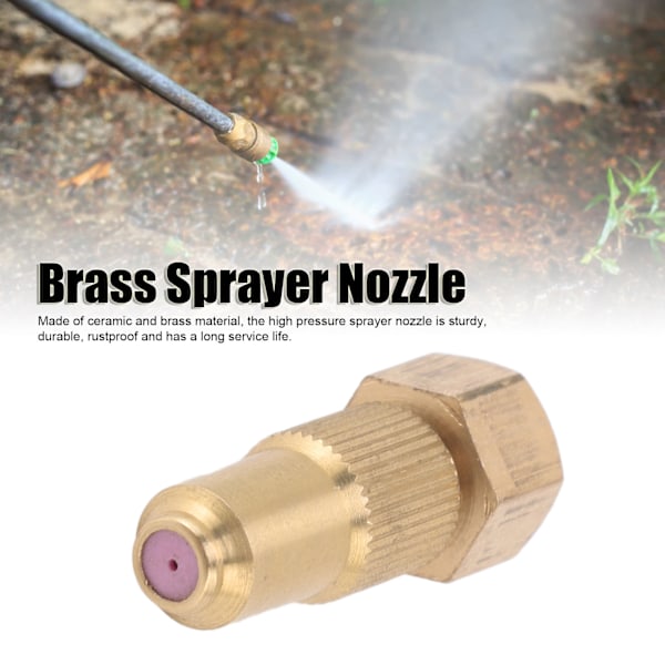 G3/8 Keramisk Messing Høytrykks Sprøyte Dyse for Landbruk med 0.8mm Åpning