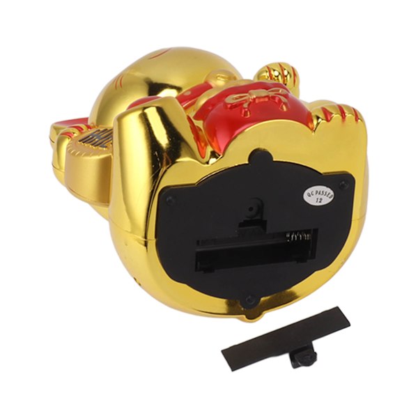 5.5\" Elektrisk Vinkende Arm Lykkekatt Ornament - Søt Gull Plastfigur for Kasse MLY11020-4