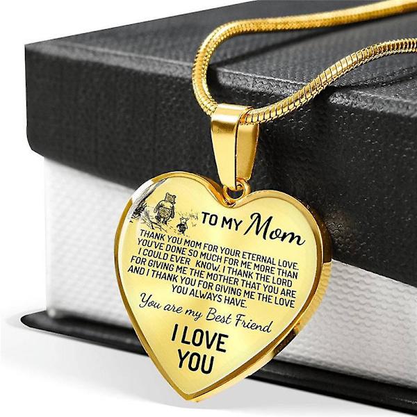 Till min mamma hjärta halsband, mors dag present, gåva från barn