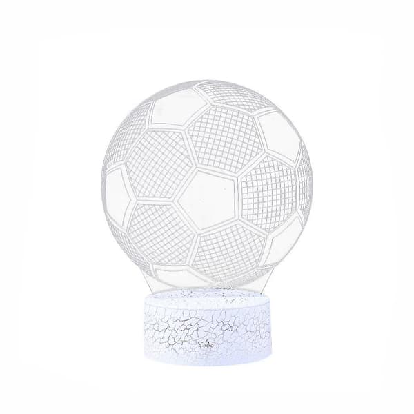fodbold LED 3D belyst lampe optisk skrivebordsnatlampe med 7 farveskift