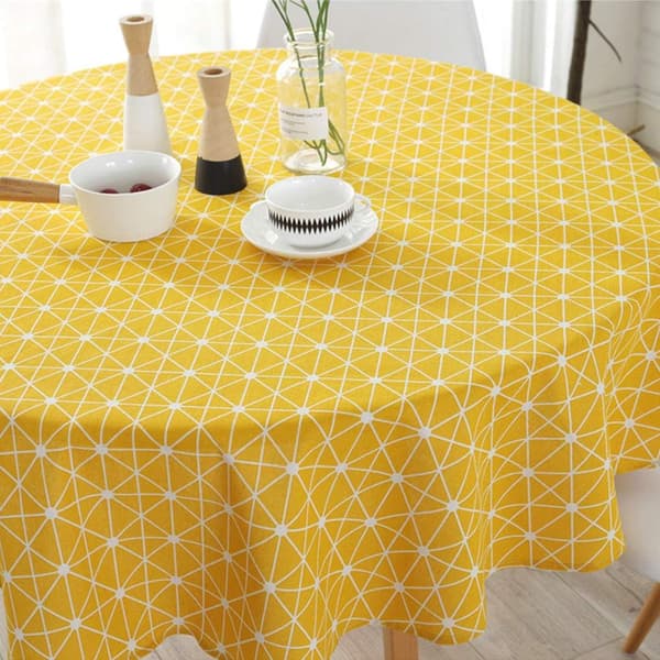 120 cm enkel duk i nordisk stil, rund duk egnet for runde bord