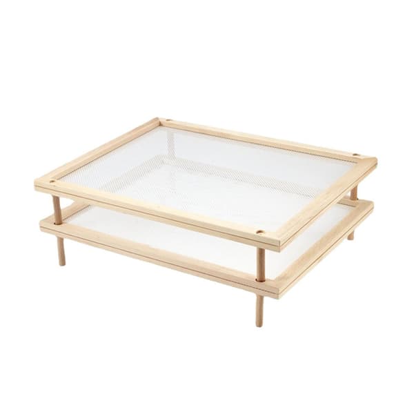 【DENGTU】Drying Rack for Wood Pasta Herbs Multifunctional 2-Tier Food Holder Practical Kitchen Utensils Double Layer