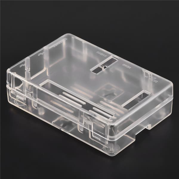 Transparent ABS-fodral med 2 kylfläktar för Raspberry Pi 3B 2B Plus