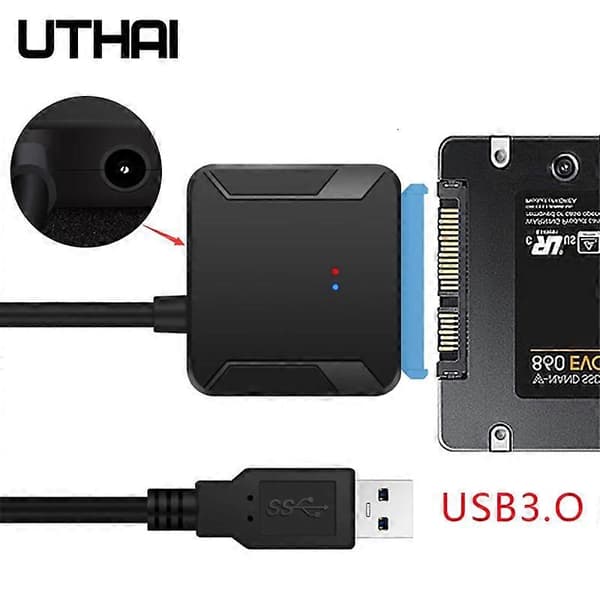 UTHAI T39 HDD-adapter Nem harddisk-kabel USB til SATA 5 Gbps USB 3.0 til SATA3 2,5/3,5 harddisk læsning IPFS-adapterkabel[dt]