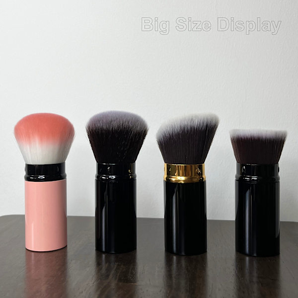 Högkvalitativt bärbart mini-infällbart sminkverktyg för rougeborste Flat head brush