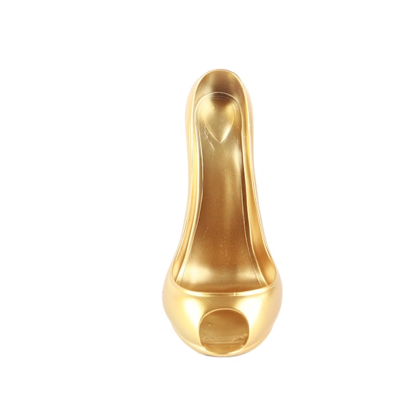 Elegant Høj Hælet Sko Vinreol - Stilful Vinflaske Display Stativ til Hjemmeindretning (Guld)