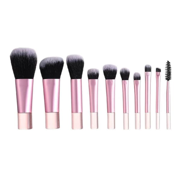 【DENGTU】New Beginner Set with 10 Mini Makeup Brushes Makeup Foundation Brush Cartridge Storage Cleaning