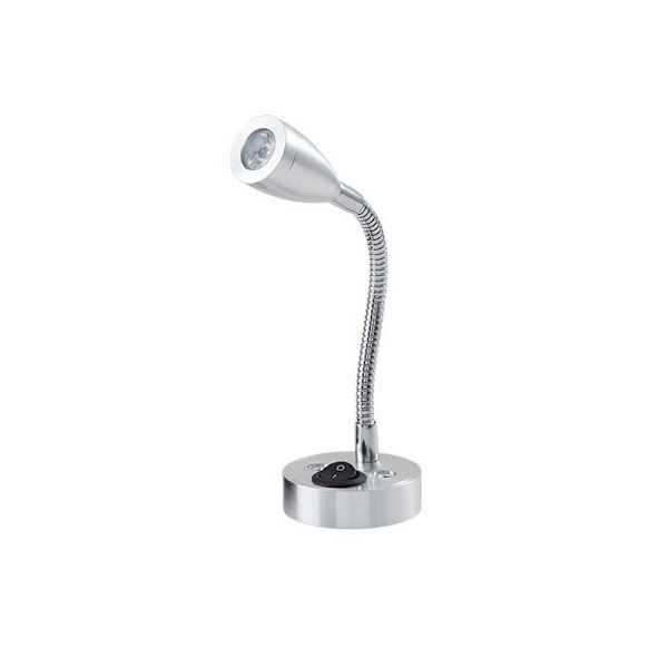12Vled RV läslampa 1w 3w sängspotlight hose silver 12V1w warm light 3000K