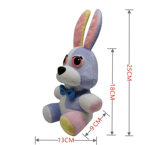 Midnight Security Breach Plyschleksak tecknad docka White rabbit 18 cm
