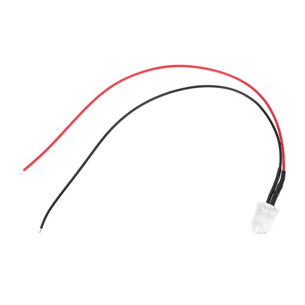 50 kpl tinattuja LED-diodeja, 12V, 10 mm pyöreä, punainen
