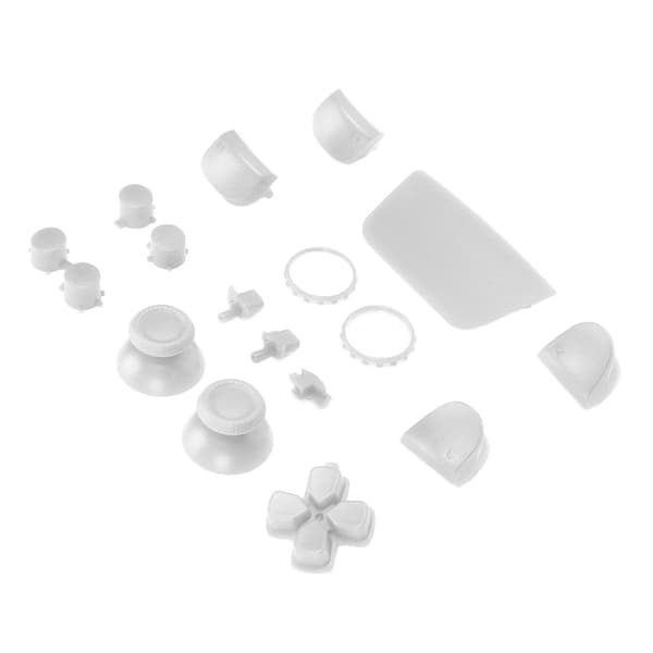 PS5 Kontroller Reparasjonssett Hvite Erstatningsknapper Komplett L2 R2 Knappesett