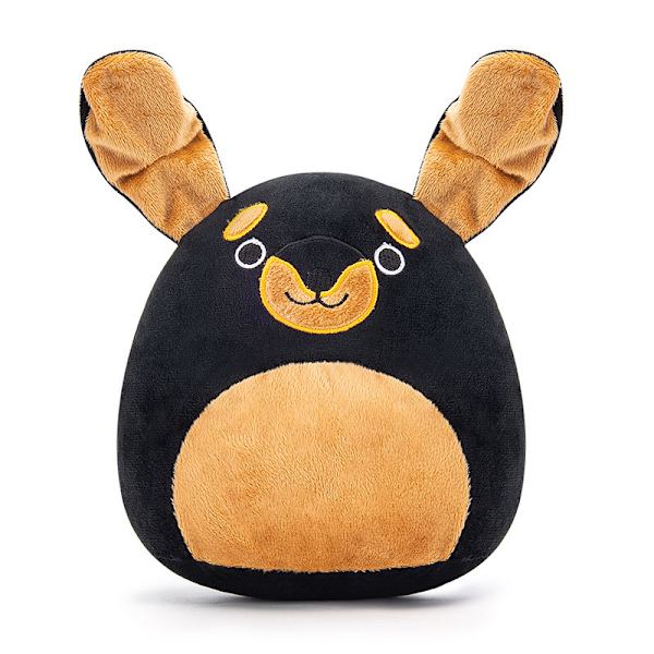 Tecknad blötdjur plysch leksak docka liten gåva Black - Rottweiler 40cm