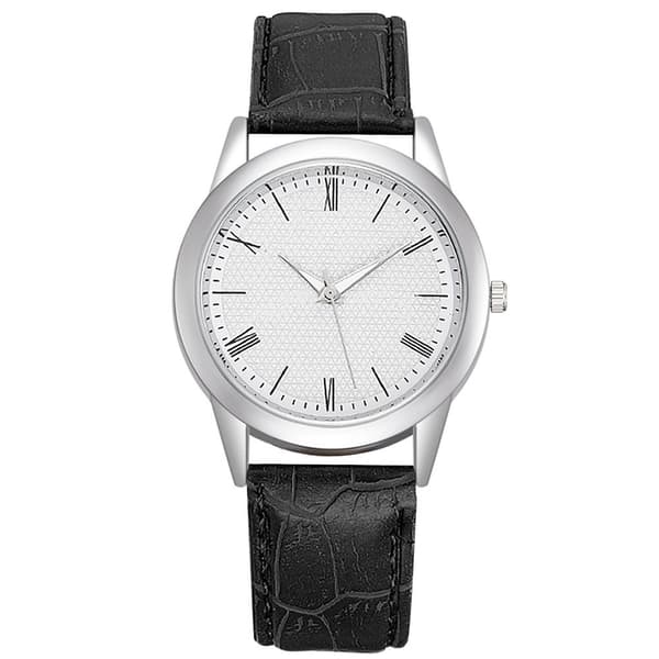 Clean Classic herreur, stilfuldt med læderrem - Flere farver White white