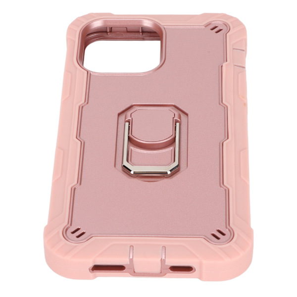 Ripebestandig Armor Stand-deksel for iPhone 13 Pro Max Rosa Gull