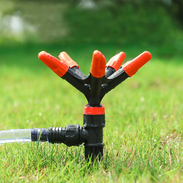 Effektivt roterande sprinklerhuvud för automatiskt bevattningssystem