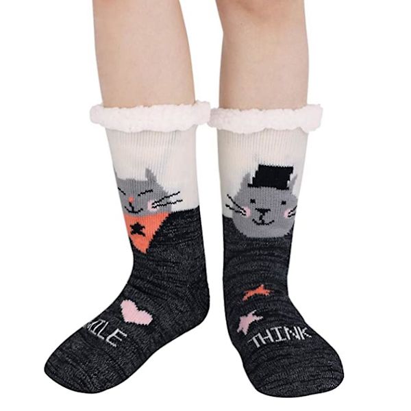 Kvinnor Vinter Thermal Slipper Strumpor Fuzzy Warm Home Sleep Socks