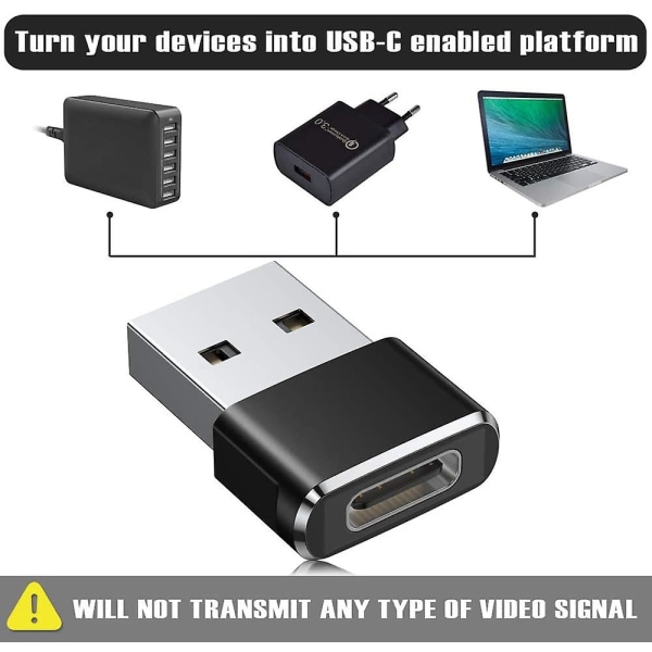 Typ A Laddningskabel Adapter-usb C Hona Till USB Hane Adapter Sliver
