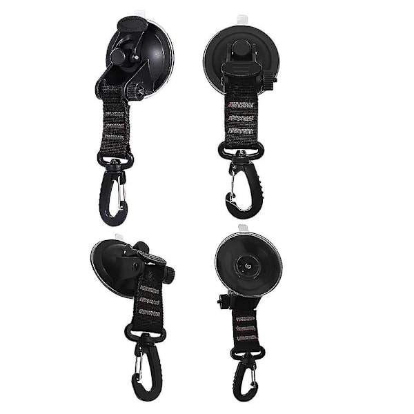 4 st Heavy Duty sugkoppar med krokar Uppgraderad bilcamping blue