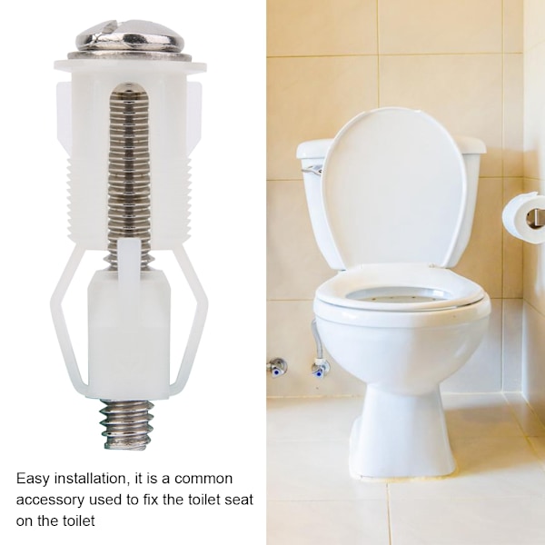 3-pack DIY Toalettsits Skruvset i Plast - Viktiga Beslag och Reparationsverktyg för Toaletter