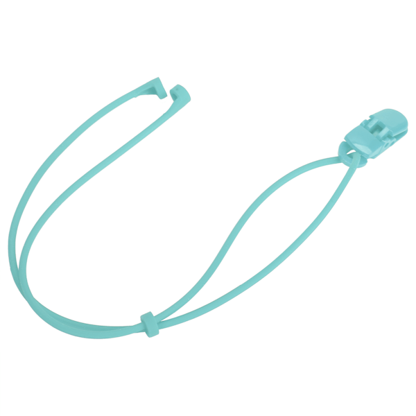 HT Silikon Elastisk Anti-Förlust Lanyard Clip Rep för Barn med BTE Hörapparater Green