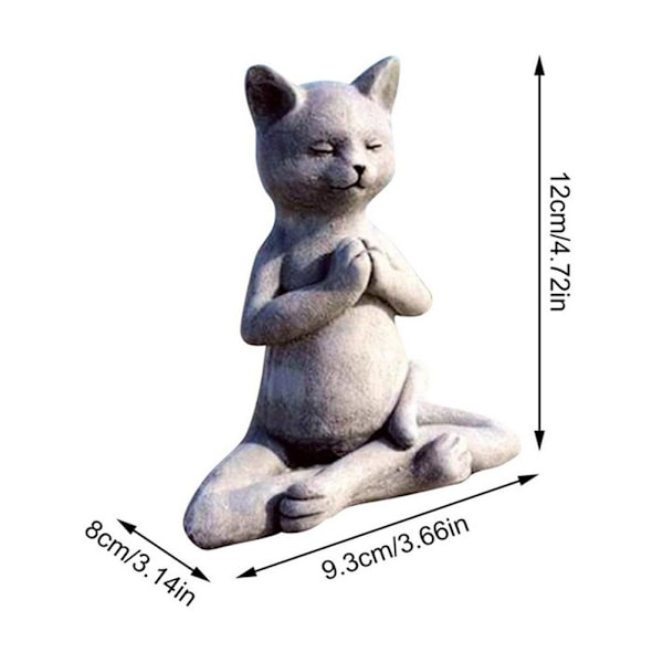 Elegant Bedende Katt Skulptur: Ideell Dekorasjon for Hjem og Hage