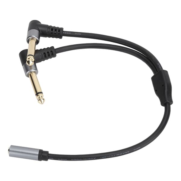 3,5 mm hun til 6,35 mm han stereo lydadapterkabel til mixermikrofon