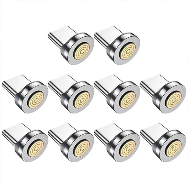 7-stifts Typ C Magnetiska Pluggspetsar Snabbladdningskabeladapter 10 st