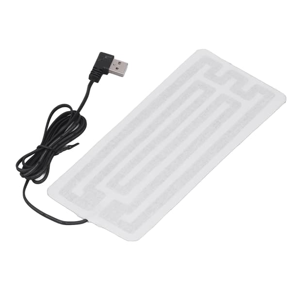 USB Oppvarmet Teppe 19x9 cm Karbonfiber Maskinvaskbar Midje Kroppsvarmer Vinter