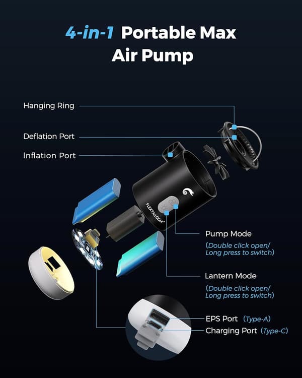 【DT】Utomhusutrustning campingluftpump nödsituation campingutrustning självgående camping utomhusutrustning bärbara campinglampor