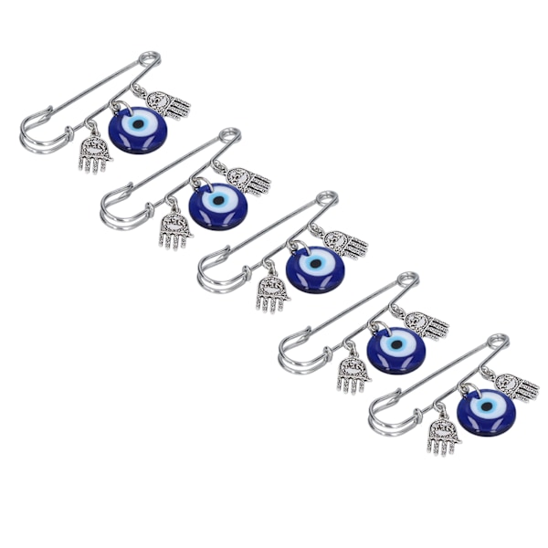 Set med 5 onda ögonstift: Unik design, premiumkvalitet, hållbara broscher för hemmet, fester och dejter