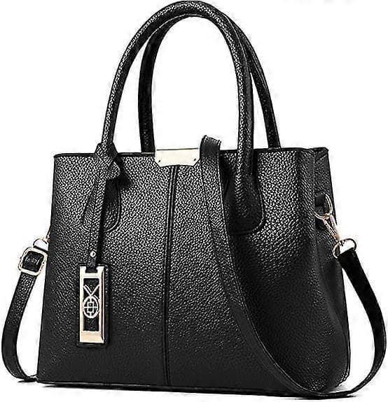 Damväska handväska Läder Crossbody Väskor och Handväskor för Kvinnor Black