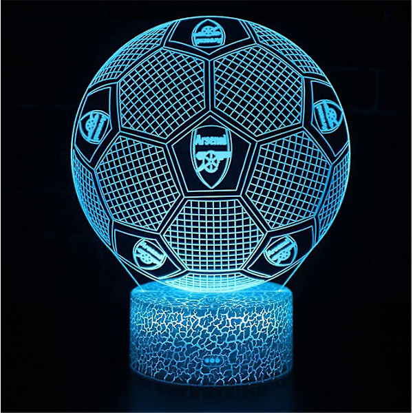 Fotbollspresenter för pojkar Fotboll 3d Illusion Lampa