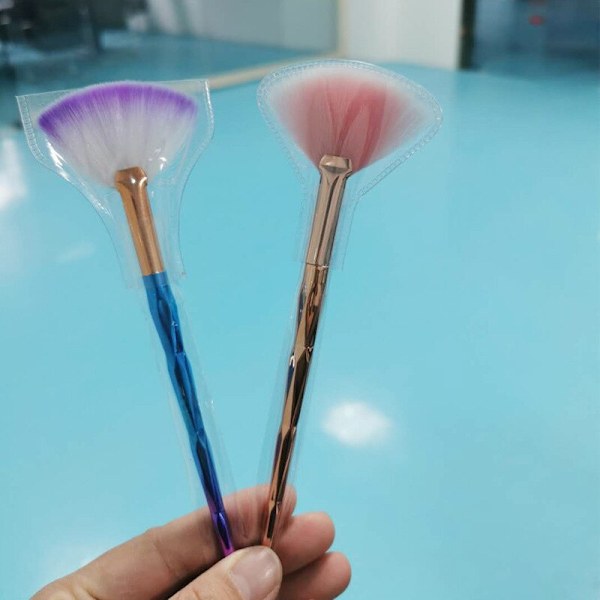 Makeup Tool Brush Restpulver Nose Shadow Blush Brush green pink