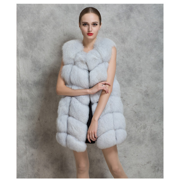 LadieWinteVesFuJackeFauFuJackeAutumBlazer Lighgrey M