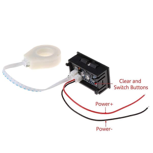 Mini digitalt voltmeter-amperemeter med Hall-effektsensor, strømmåler