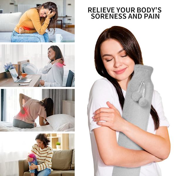 Varmvattenflaska Säng Varm Midja Varm rygg Varmvattenflaska Gray 72cm