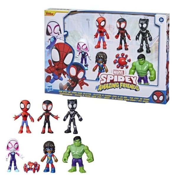 Marvel Spidey & Venner Actionfigurer, 7 Stykker, Alder 3+-FA13-[dt]