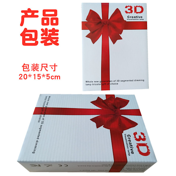 3D Nattlampa Smart Home Creative Barn presentbordslampa 16 color touch control Comparing