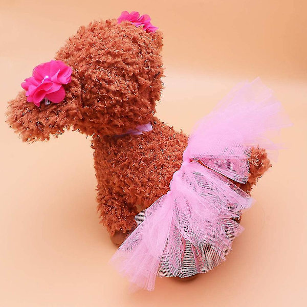 Pet Hund Kat Kostume Tutu Outfit Animal Halloween Party Tulle Nederdel Pink