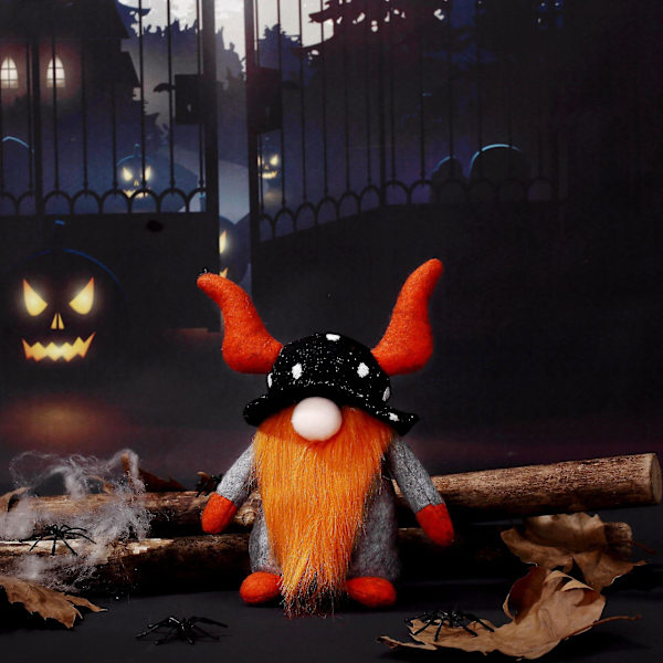 Halloween Fladdermus Ansiktslös docka Gnome Horns Spökjul horns