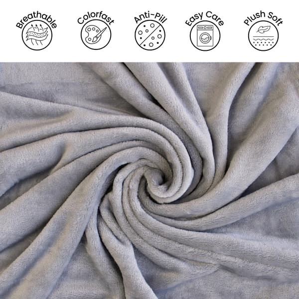 Helårsbrugbart tæppe til voksne, hyggelig hætte-lounge-wrap til kvinder og mænd, perfekt julegave, grå Grey