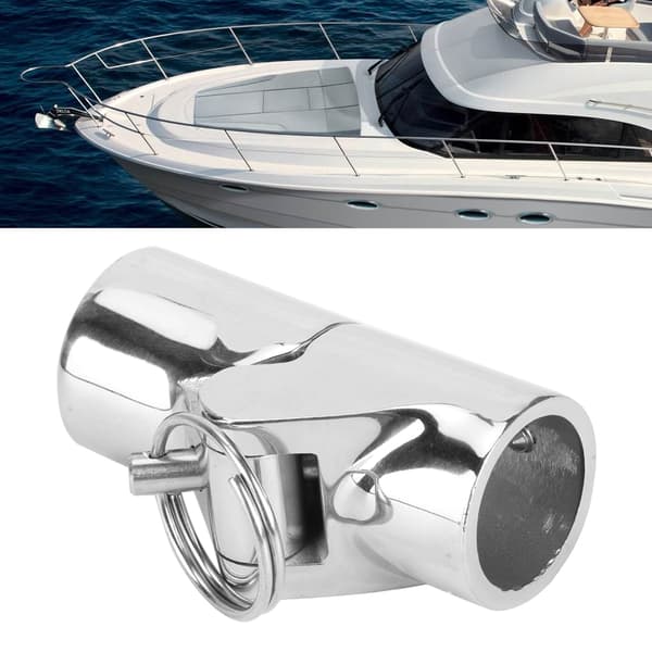 Marine Rustfrit Stål Foldbar Drejelig Koblingsrør Rørforbindelse med Tip Bådtilbehør 25mm 0,98in