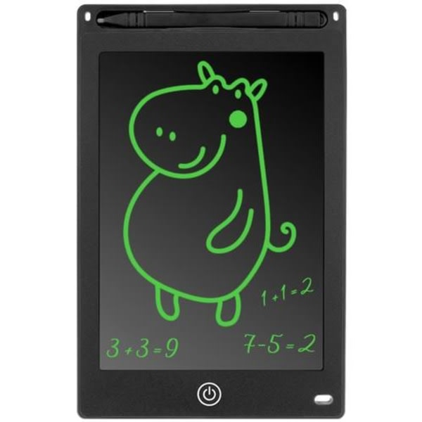 Digitalt tegnebrett for barn - Praktisk LCD, 8,5" nettbrett + penn Svart+fargehåndskrift Black+color 8.5 inches