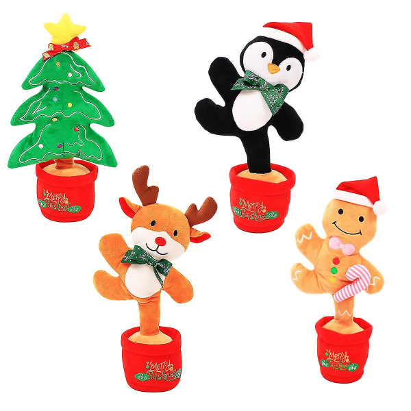Dansleksak som upprepar vad du säger! Juldockor penguin